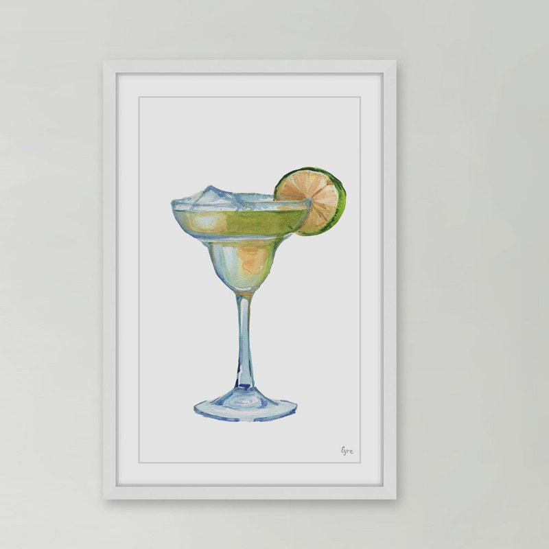« lime margarita ii », reproduction d’art encadrée, H 36 po x l 24 po x P 1,5 po