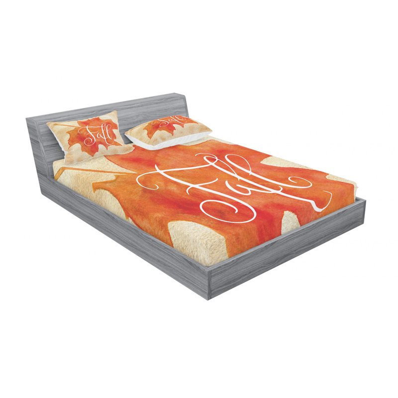 Ensemble de draps Vivid Maple Leaf, Ensemble de draps pour lit double avec un drap-hou