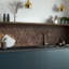 Parquet Walnut Kitchen Splashback 3050mm X 750mm X Aluminum Peel and Stick Mosaic Tile