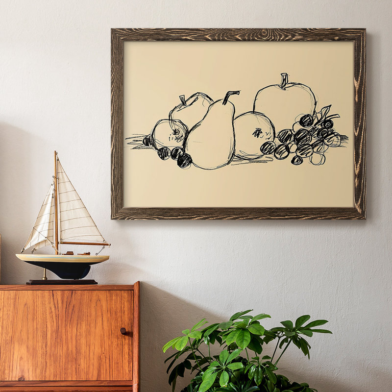 " Graphite Fruit II ", Walnut, 18" H x 26" W x 1.5" D