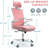 Game Chairs, High Back Ergonomic Desk Chair With Adjustable Lumbar Support And Headrest, Swivel Task Chair With Flip-Up Armrests For Guitar Playing-864014802