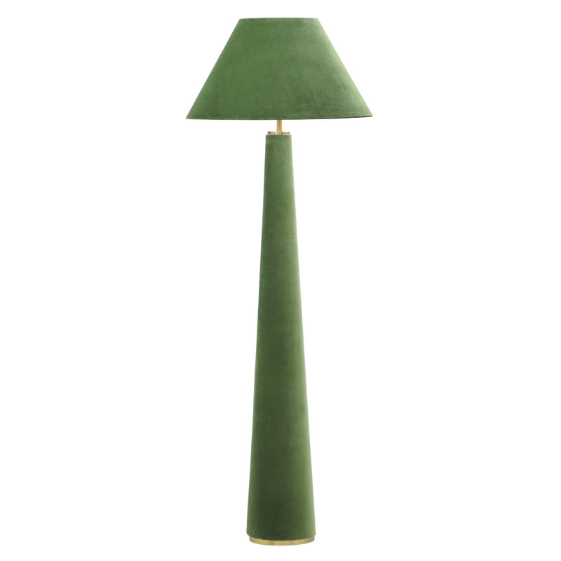 Graham Velvet Floor Lamp, Green, Green