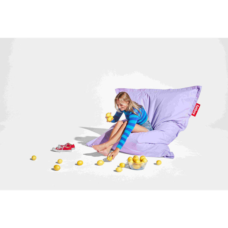 Lilac Soft Plush Cotton Bean Bag Chair with Removable Cover