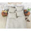  Courtepointe 100% coton gris ocre