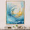 Tourbillons enchantés bleu bébé et or III - spirales abstraites, impressions sur toile