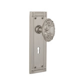 Mission Plate with Decorative Keyhole and Victorian Door Knob