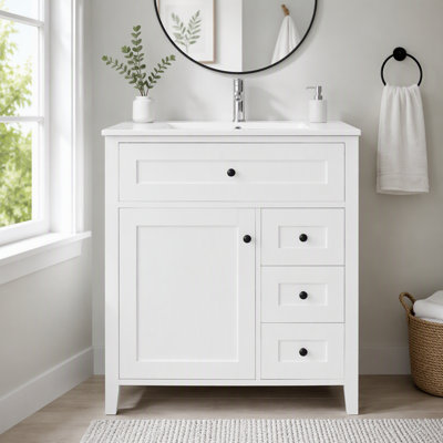 Meuble-lavabo de 30 po avec lavabo et grand rangement