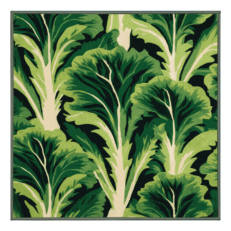  Tapis lavable avec légumes Escarole, Carré 7 pi