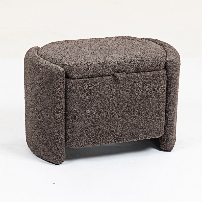 Chaise d'appoint rembourrée, Brun