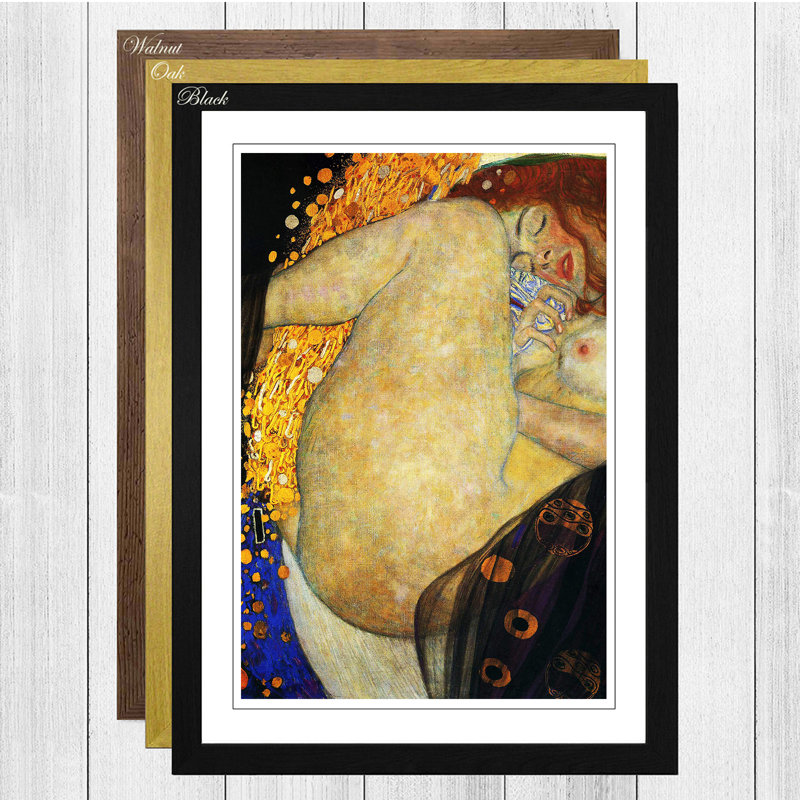 Gustav Klimt - Single Picture Frame Print, Black