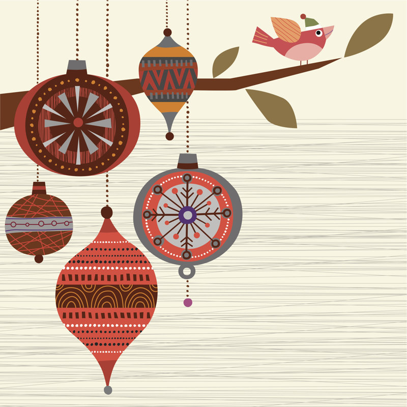 Christmas Background by GelatoPlus - No Frame Print on Canvas, 30cm H x 30cm W