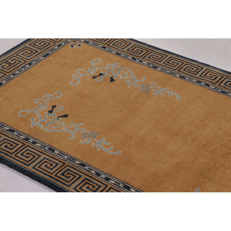 Art Deco One-of-a-Kind 3'1X6'3 Hand Knotted Area Rug