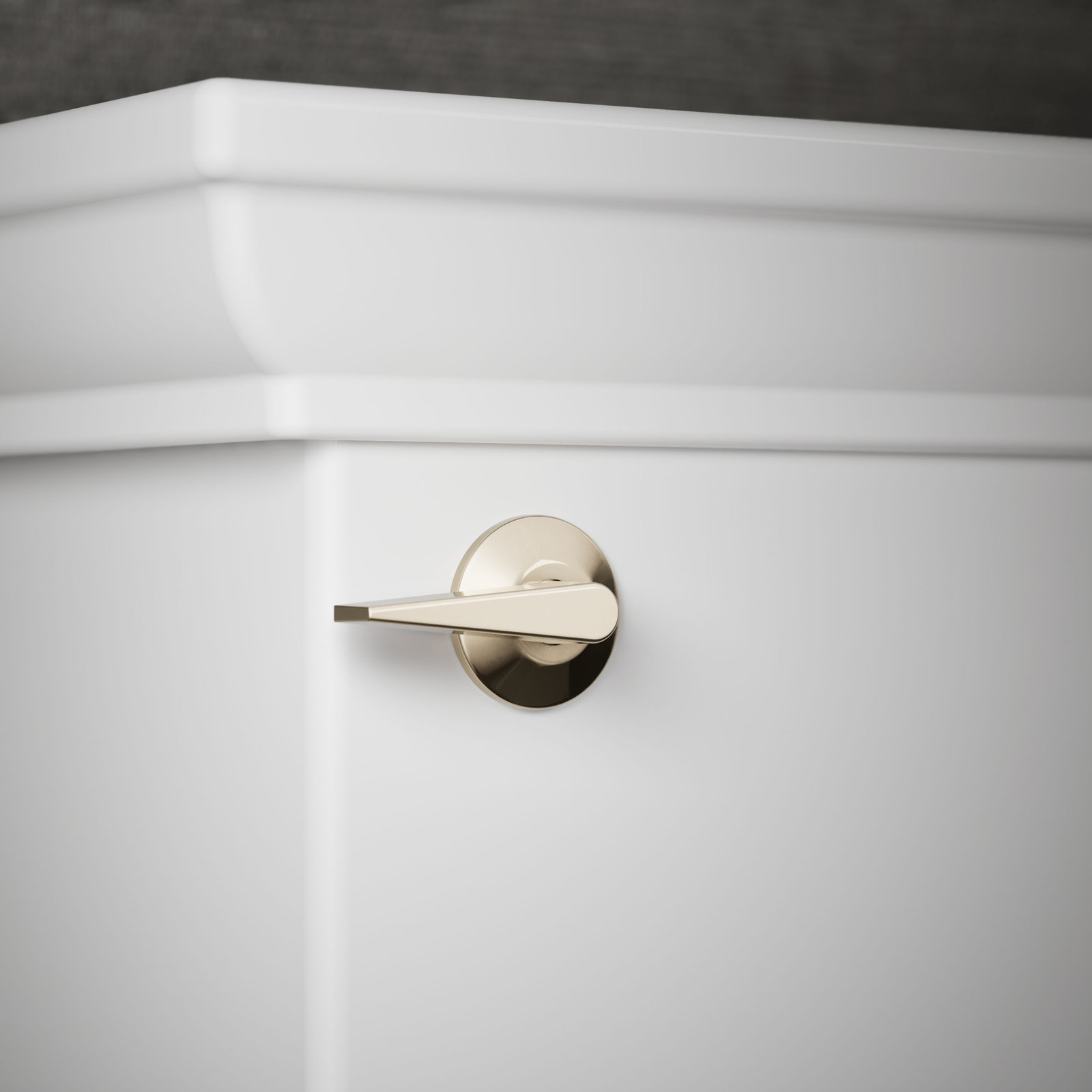 Santa Rosa Toilet Trip Lever, Vibrant French Gold, Left Hand