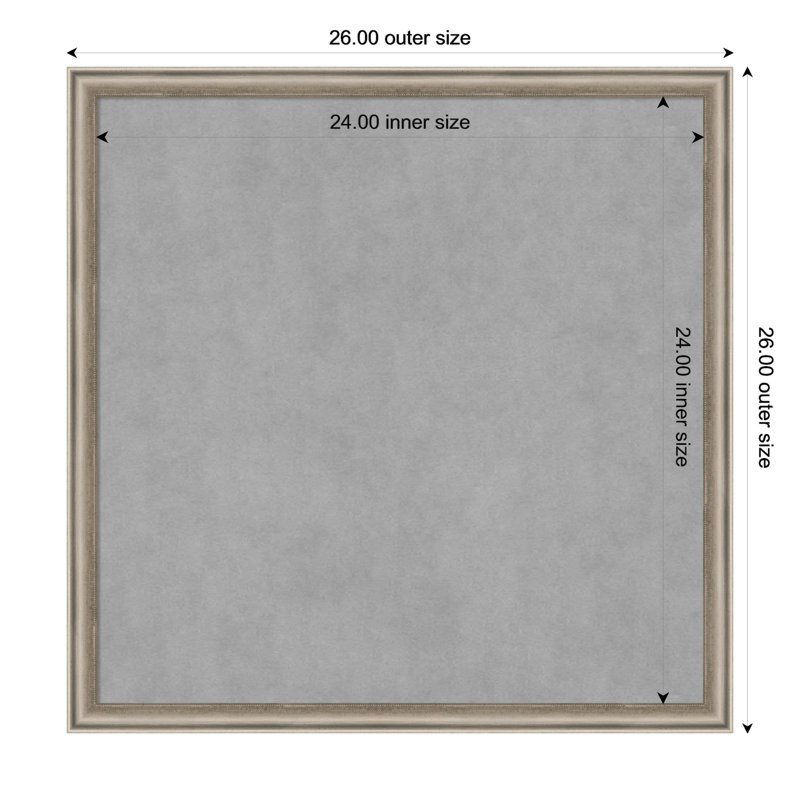 Tableau magnétique Eiten Salon Scoop Pewter, H 26 po x l 26 po