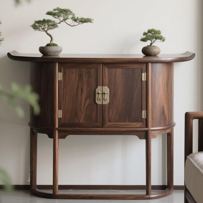 Nouvelle console en bois massif de style chinois, H 47,2 po x l 62,9 po x P 15,7 po