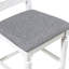 Chaises de salle à manger à hauteur de comptoir blanc antique gris, 2 pièces, bois massif, coussins en tissu, pieds tournés, dossier, chaises rustiques pour attirer 2 pièces et gris, dossier alluré