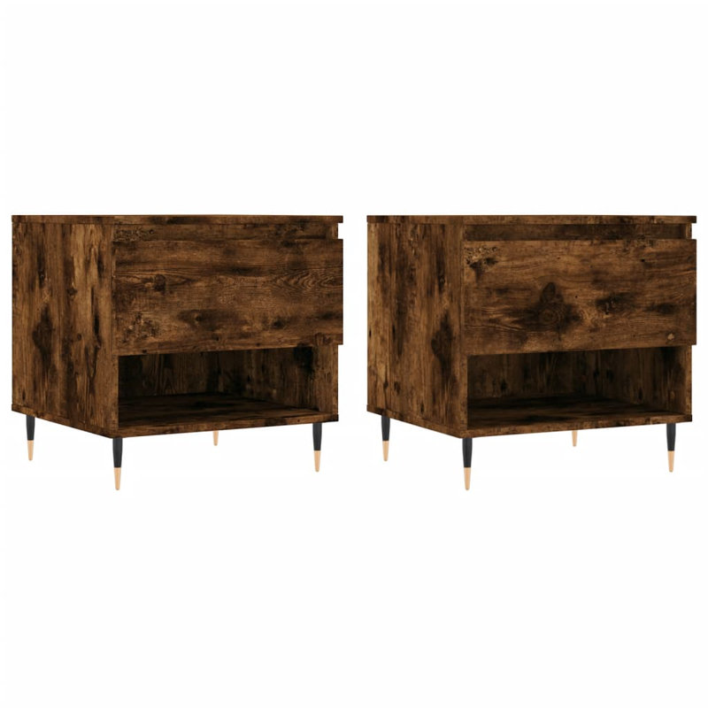 Coffee Table with Storage, Smoked Oak