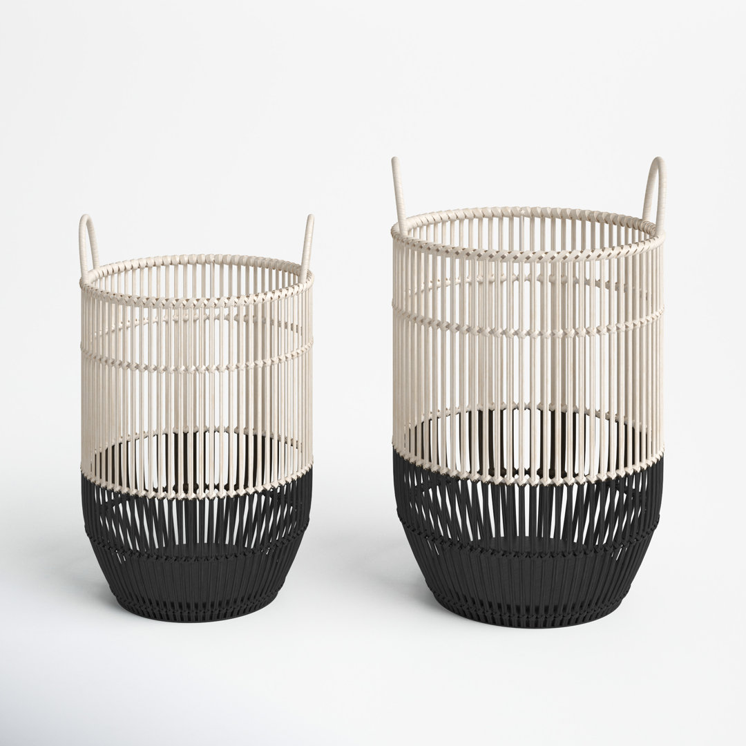 Joss & Main Bamboo Decorative Basket (Set of 2) Joss & Main