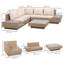 Vidur 4 Pieces Rattan Garden Furniture Set Corner Sofa-37864912