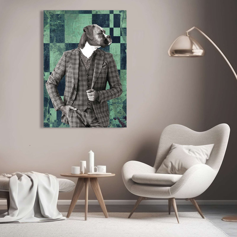 Gentleman 1 (B&W) by Vizlab - Wrapped Canvas Print, 60cm H x 40cm W x 4cm D
