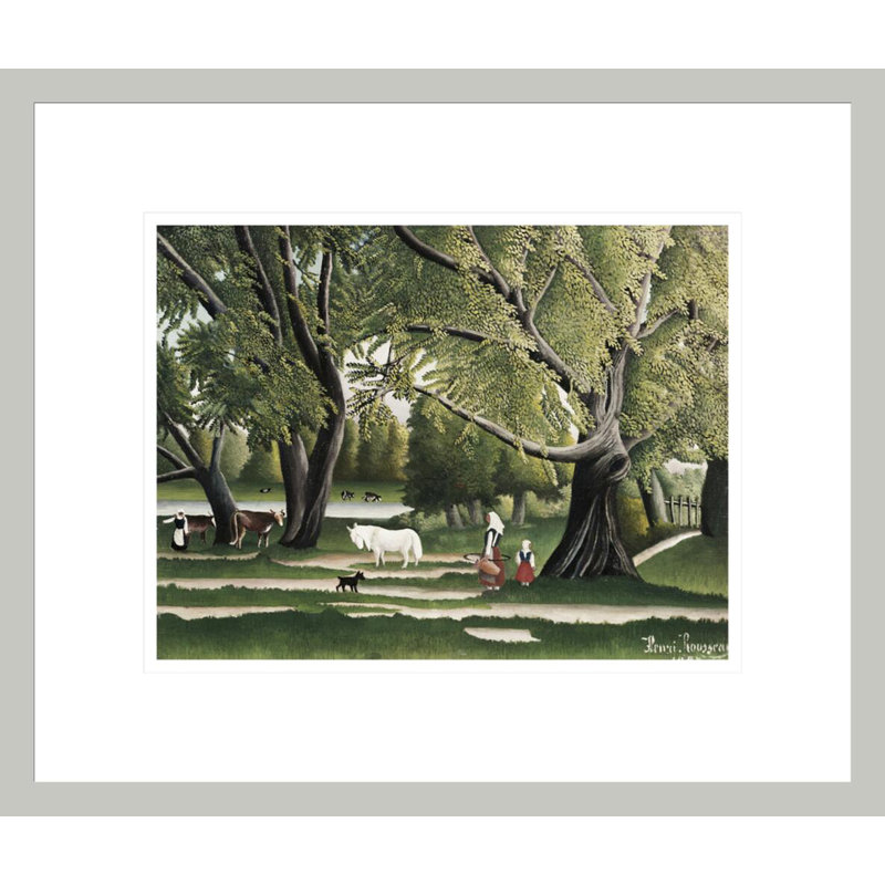 «Summer» par Henri Rousseau - Impression Giclée sur cadre, 13.75" H x 16.27" W