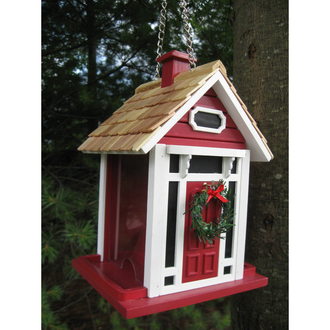 Holiday Offerings Christmas Cottage Hopper Bird Feeder Home Bazaar 