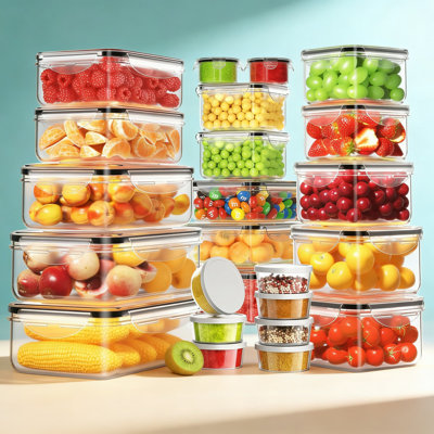 54-Piece Airtight Food Storage Containers Set With Lids - Leakproof, BPA-Free Plastic Containers For Meal Prep, Microwave & Dishwasher Safe, Stackable Kitchen Organization