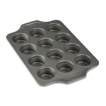 Choice 12 Cup 3.5 oz. Non-Stick Carbon Steel Muffin / Cupcake Pan - 11 x  14