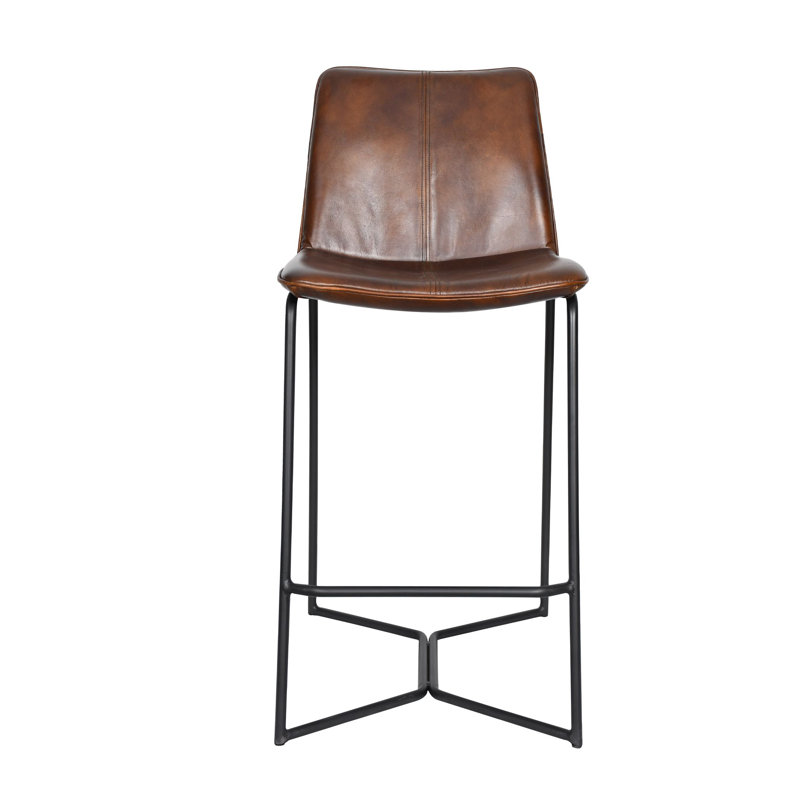 Brisben 18" W Chair, Hand Washed Chestnut, Short Stool (22.75" Seat Height)