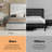51.2" Solid Wood Bed Frame, Rustic Platform Bed With Spliced Headboard-1420080801-1420080802