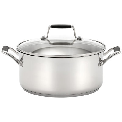 Stellar Induction, 24cm Stainless Steel Casserole with Glass Lid, 4.5L
