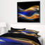 Abstrait «3D Gold Blue Wave Design», impression-35124118-26668424