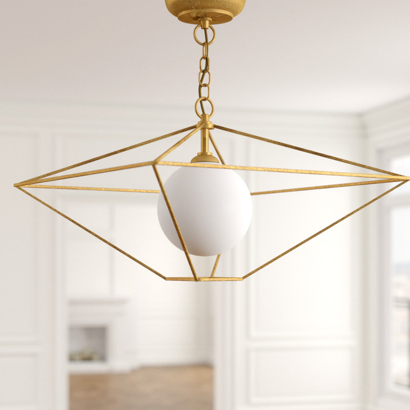 Macy 1 - Light Gold Geometric Pendant