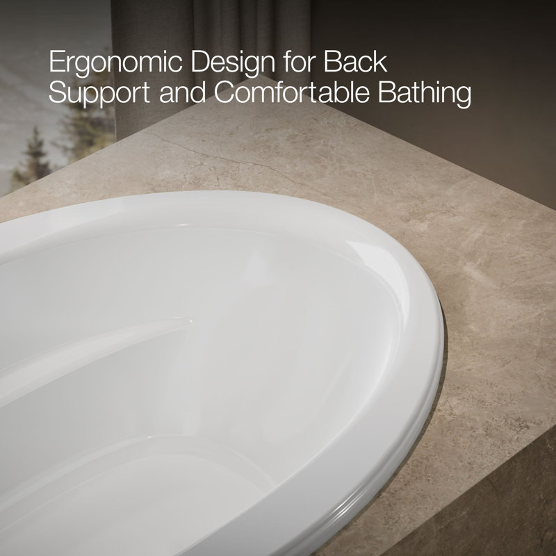 Sunward 60" x 42" Soaking Bathtub, White