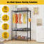 Heavy Duty Garment Rack, Portable Clothes Rack For Hanging Clothes, Wardrobe Storage Rack With 2 Shelves And 1 Hang Rod, Clothing Rack For Suits, Coats, Long Skirts