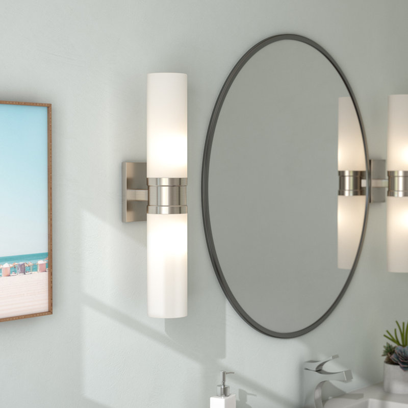 Dement Steel Armed Sconce, Brushed Nickel