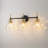 3-Light Modern Clear Glass Vanity Light