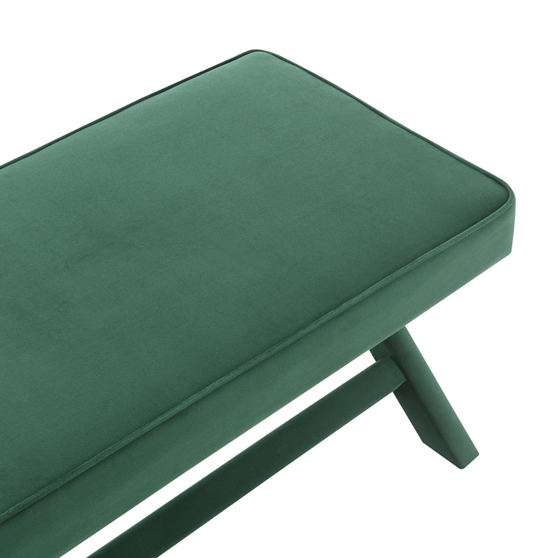 Double banc Comfort recouvert de velours, Vert
