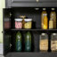 Buffet, armoire de cuisine moderne avec 2 tiroirs et tablettes réglables, armoire à café