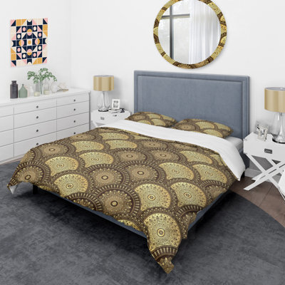 Traditional Polyester Twill Geometric Shapes Duvet Cover