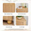 Armoire de coin moderne 31,1 "avec portes arquées - Petite armoire de rangement compacte pour coins à 90 degrés - Armoire d'appoint en bois naturel avec tablette réglable-2108254972