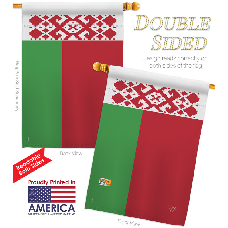 « bélarus flags of the world », impression en polyester de 2 côtés 40 x 28 po ensemble de drapeau