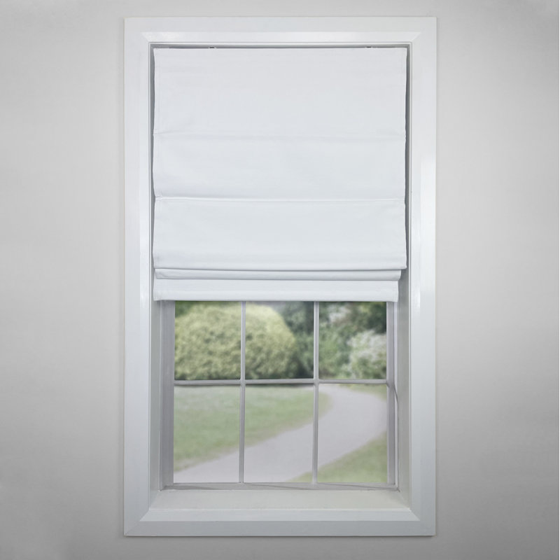 Blackout Roman Shade, 30" W x 63" L, Ivory