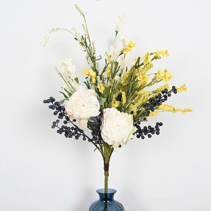 Arrangement floral de pivoines artificielles Winnetka