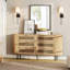Commode cannelée à 6 tiroirs, commode moderne à profil incurvé-1282941303