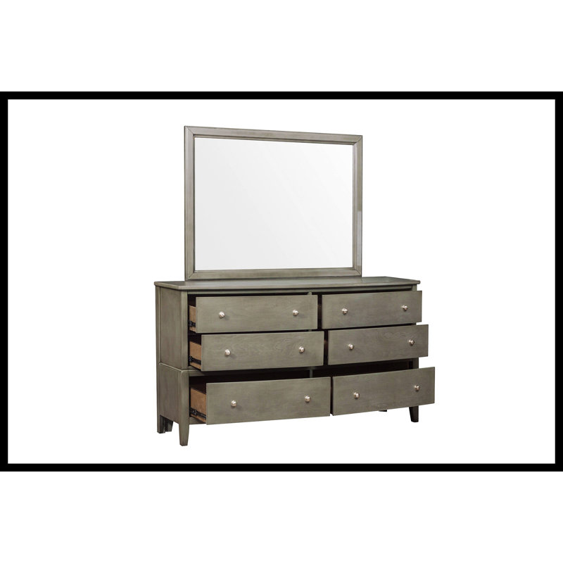 Commode 6 tiroirs Jocellyn, Gris