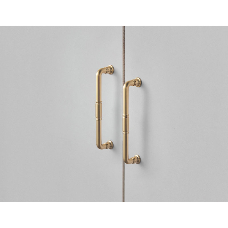 Poignée d'armoire tubulaire ornée, Bronze champagne, 5"