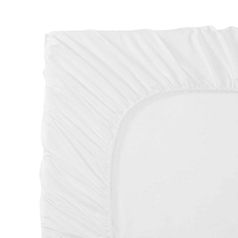 Vera Wang T1000 Sateen Solid CVC Sheet Set, King Sheet Set + 2 King Pillowcases, White