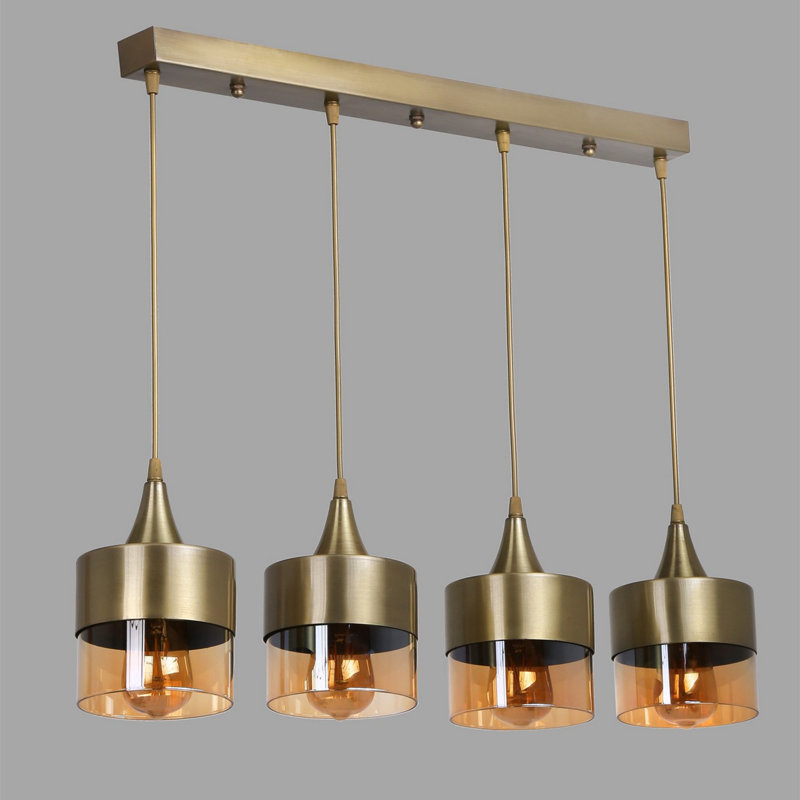 Barringer 4 - Light Kitchen Island Pendant, Brass