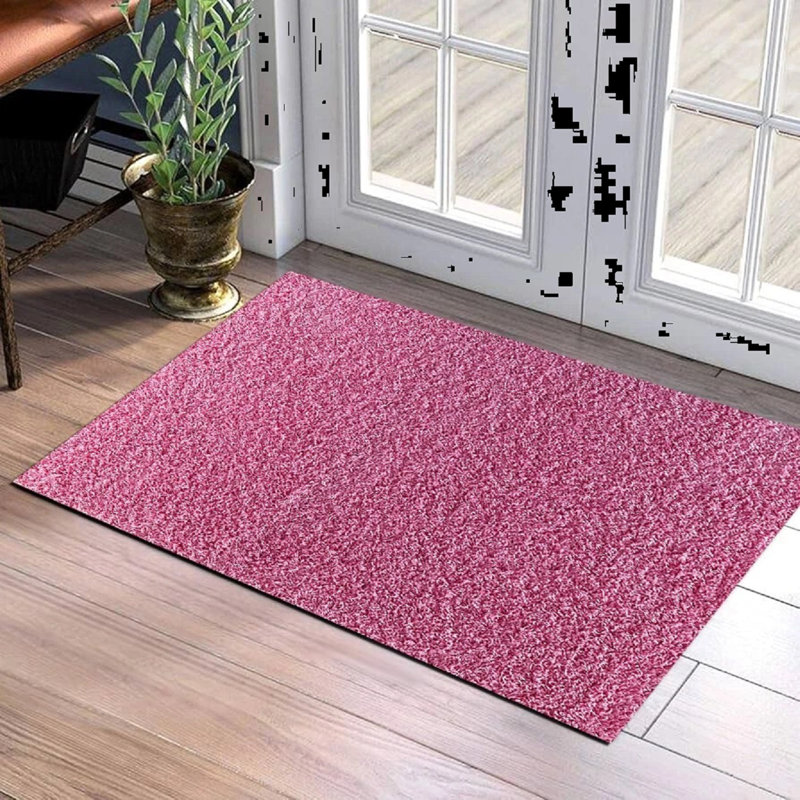 Solid Colour Shag Area Rug, Rectangle 60 x 110 cm